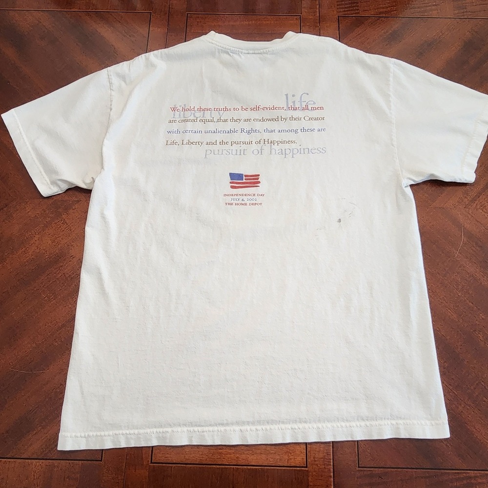 Vintage Murina Home Depot Declaration Of Independence Day 2002 Shirt Size XL USA